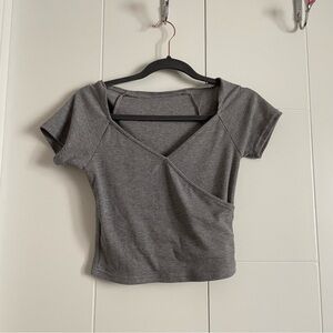 3/$25 Wrap Front Cropped T-shirt